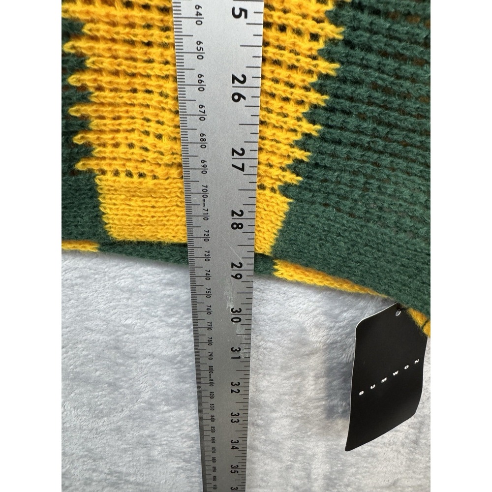 Brazil 00 V-Neck Stripe Sweater - Green & Yellow - Picture 4 of 7